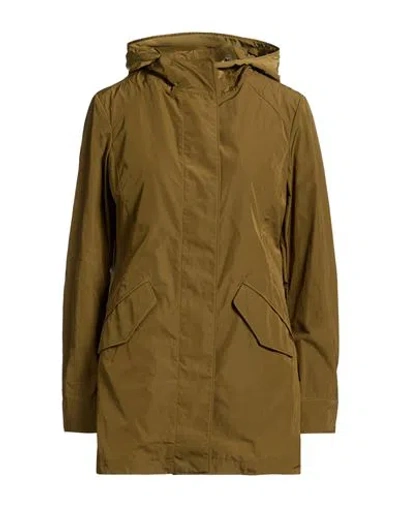 Woolrich Woman Overcoat & Trench Coat Military Green Size S Polyester In Brown