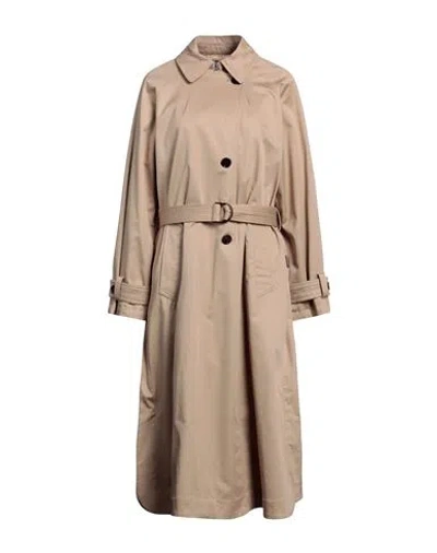 Woolrich Woman Overcoat & Trench Coat Sand Size L Cotton, Elastane In Beige