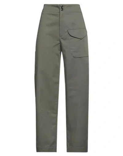 Woolrich Woman Pants Military Green Size 32 Polyester, Cotton