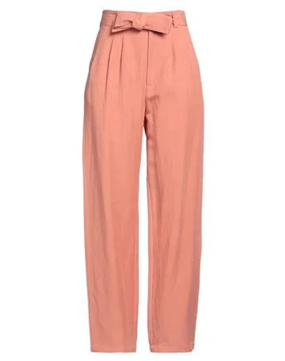 Woolrich Woman Pants Salmon Pink Size S Viscose, Linen