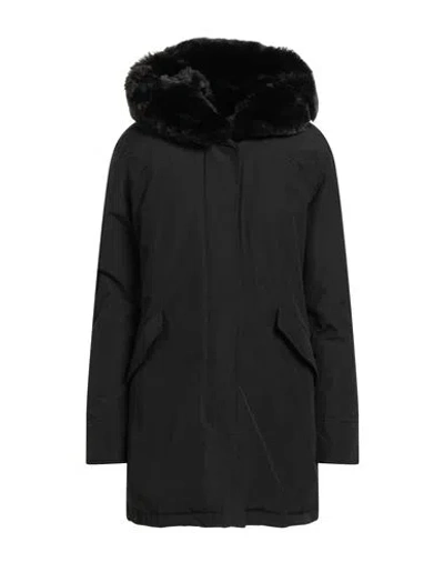 Woolrich Woman Puffer Black Size L Cotton, Polyamide