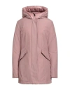 Woolrich Woman Puffer Blush Size L Cotton, Polyamide In Pink