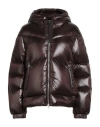 Woolrich Woman Puffer Burgundy Size L Polyamide In Brown