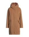 Woolrich Woman Puffer Camel Size L Wool, Polyamide, Cashmere, Polyester In Beige