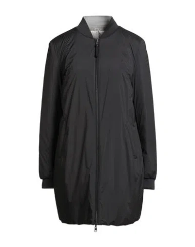 Woolrich Woman Puffer Charcoal Size L Polyamide, Elastane In Gray