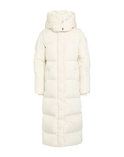Woolrich Woman Puffer Ivory Size L Polyamide, Elastane In Neutral