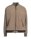 Woolrich Woman Down Jacket Khaki Size L Polyester In Beige