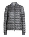 Woolrich Woman Puffer Light Grey Size M Polyamide, Elastane In Gray