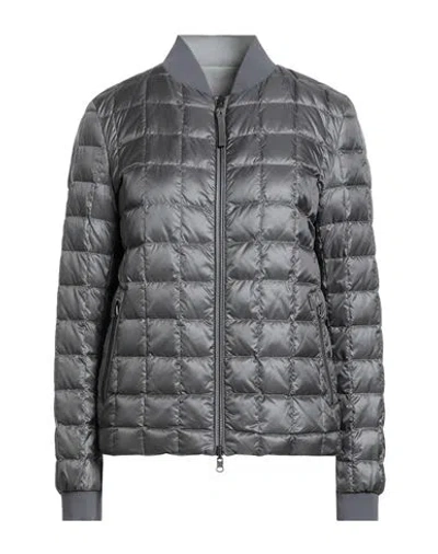 Woolrich Woman Puffer Light Grey Size M Polyamide, Elastane In Gray