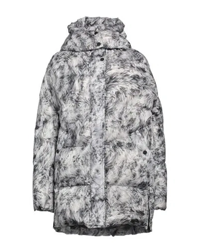 Woolrich Woman Puffer Light Grey Size Xxl Polyester