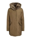 Woolrich Woman Puffer Military Green Size L Cotton, Polyamide In Brown