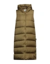 Woolrich Woman Puffer Military Green Size S Polyester