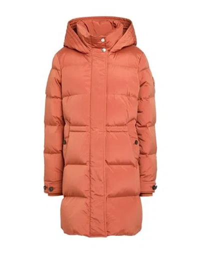 Woolrich Woman Puffer Rust Size S Polyamide, Elastane In Brown