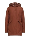 Woolrich Woman Puffer Tan Size L Cotton, Polyamide In Brown