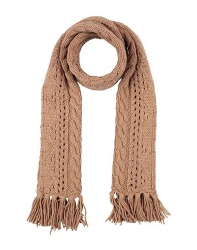 Woolrich Woman Scarf Camel Size - Wool In Brown