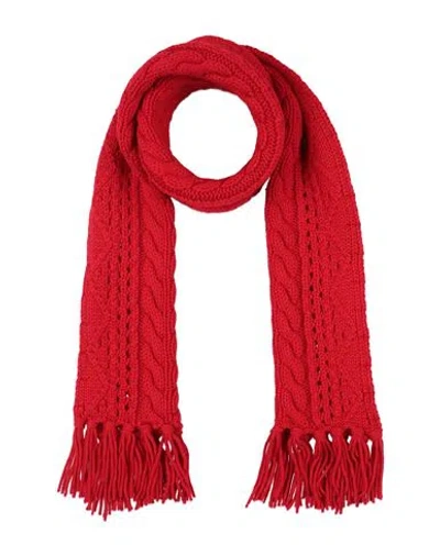 Woolrich Woman Scarf Red Size - Wool In Gold