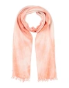 Woolrich Woman Scarf Salmon Pink Size - Hemp, Cashmere, Silk In Salmon Pink