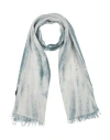 Woolrich Woman Scarf Slate Blue Size - Hemp, Cashmere, Silk