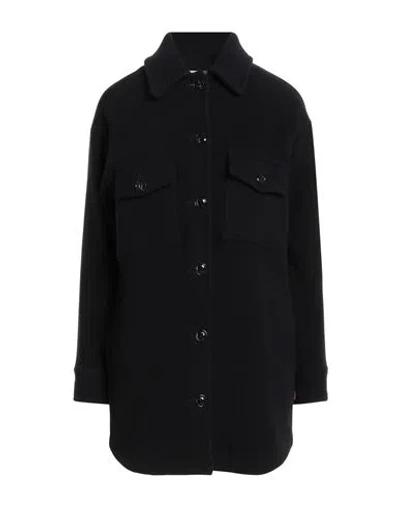 Woolrich Woman Shirt Black Size S Virgin Wool, Polyester