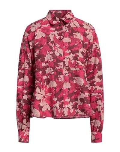 Woolrich Woman Shirt Fuchsia Size M Cotton In Pink