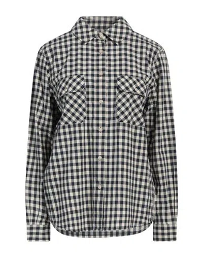 Woolrich Woman Shirt Midnight Blue Size M Cotton