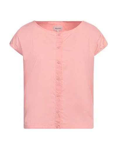 Woolrich Woman Shirt Salmon Pink Size Xs Cotton