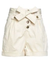Woolrich Woman Shorts & Bermuda Shorts Cream Size 25 Cotton, Elastane In Neutral