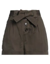Woolrich Woman Shorts & Bermuda Shorts Dark Green Size 26 Cotton, Elastane