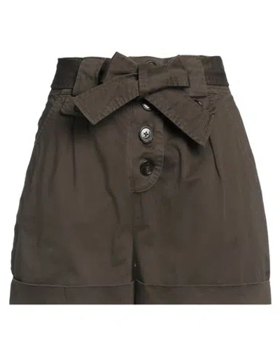 Woolrich Woman Shorts & Bermuda Shorts Dark Green Size 26 Cotton, Elastane