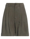 Woolrich Linen Blend Bermuda Shorts In Green