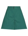 Woolrich Woman Shorts & Bermuda Shorts Dark Green Size S Cotton In Green