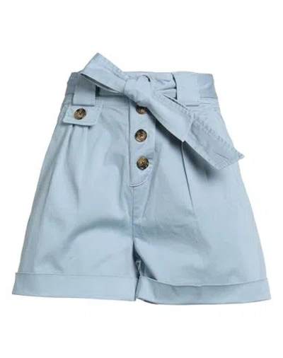 Woolrich Woman Shorts & Bermuda Shorts Pastel Blue Size 29 Cotton, Elastane