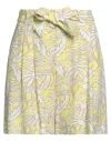 Woolrich Woman Shorts & Bermuda Shorts Pastel Yellow Size M Viscose In Yellow