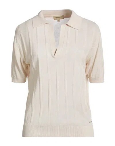 Woolrich Woman Sweater Beige Size L Viscose, Polyamide In Neutral