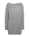 Woolrich Woman Sweater Grey Size L Acrylic, Alpaca Wool, Polyamide, Wool In Gray