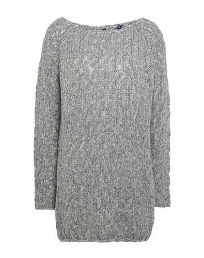 Woolrich Woman Sweater Grey Size L Acrylic, Alpaca Wool, Polyamide, Wool In Gray