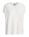 Woolrich Perforated Crew-neck Sweater In White