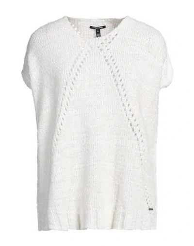 Woolrich Perforated Crew-neck Sweater In White