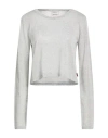 Woolrich Woman Sweater Light Grey Size L Viscose, Polyester In Gray