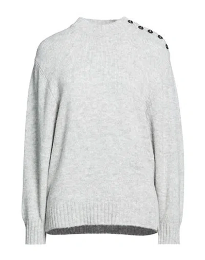 Woolrich Woman Sweater Light Grey Size M Alpaca Wool, Polyamide, Wool In Gray