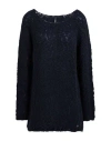 Woolrich Woman Sweater Midnight Blue Size L Acrylic, Alpaca Wool, Polyamide, Wool In Blue