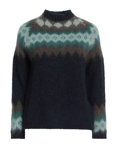 Woolrich Woman Sweater Midnight Blue Size M Wool, Polyamide, Mohair Wool, Viscose