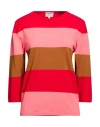 Woolrich Woman Sweater Red Size Xl Viscose, Polyester In Multi