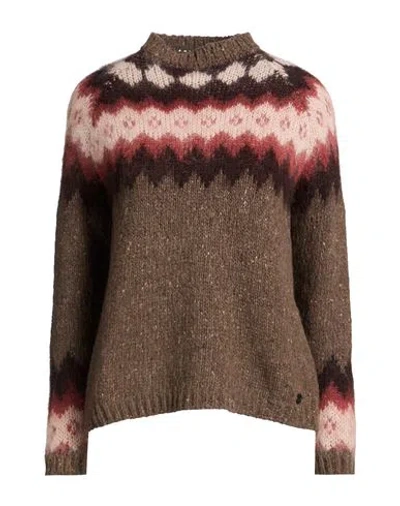 Woolrich Woman Sweater Taupe Size Xxs Wool, Polyamide, Mohair Wool, Viscose In Multi
