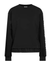 Woolrich Woman Sweatshirt Black Size M Cotton, Polyester, Elastane In Black