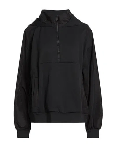 Woolrich Woman Sweatshirt Black Size Xl Cotton, Polyester, Elastane