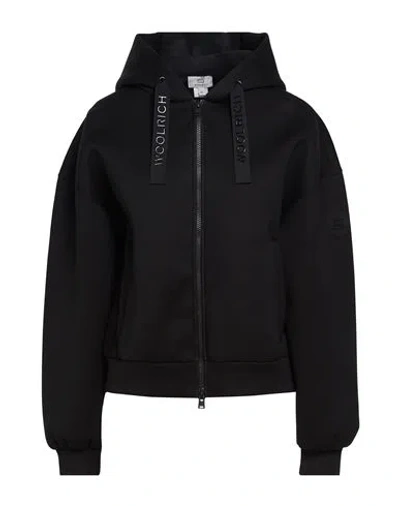 Woolrich Woman Sweatshirt Black Size Xs Viscose, Lyocell, Cotton