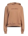 Woolrich Woman Sweatshirt Camel Size S Cotton, Polyester In Beige