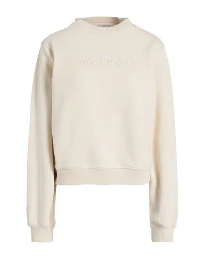 Woolrich Woman Sweatshirt Cream Size L Cotton, Polyester In White