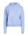 Woolrich Woman Sweatshirt Light Blue Size Xs Cotton In Blue